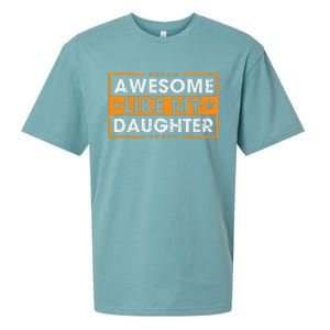 Awesome Like My Daughter Retro Funny Father Mom Dad Joke Sueded Cloud Jersey T-Shirt