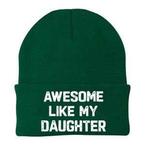 Awesome Like My Daughter Funny Fathers Day Gift Dad Knit Cap Winter Beanie