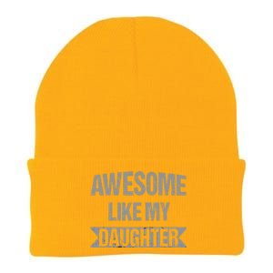 Awesome Like My Daughter Funny Mothers Fathers Day Mom Dad Knit Cap Winter Beanie