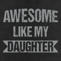 Awesome Like My Daughter Funny Mothers Fathers Day Mom Dad 7 Panel Mesh Trucker Snapback Hat