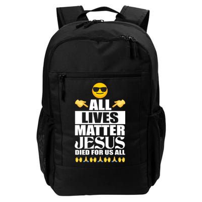 All Lives Matter Jesus Died For Us All Emoji Backpack