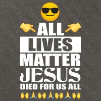 All Lives Matter Jesus Died For Us All Emoji Cotton Canvas Backpack