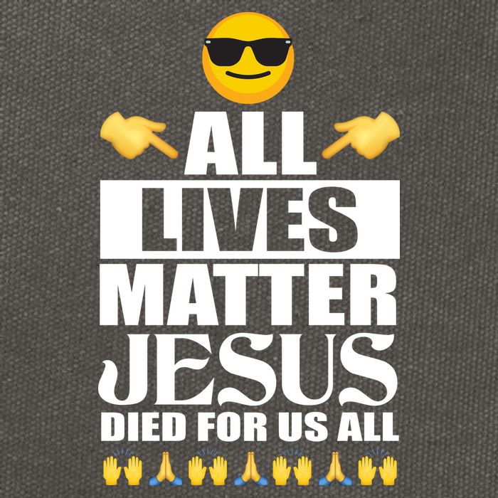 All Lives Matter Jesus Died For Us All Emoji Cotton Canvas Backpack