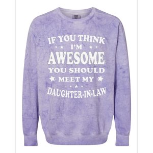 Awesome Like My Daughter In Law Family Lovers Colorblast Crewneck Sweatshirt