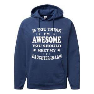 Awesome Like My Daughter In Law Family Lovers Performance Fleece Hoodie