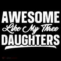 Awesome Like My Three Daughters Gift Funny Fathers Day Mesh Reversible Basketball Jersey Tank