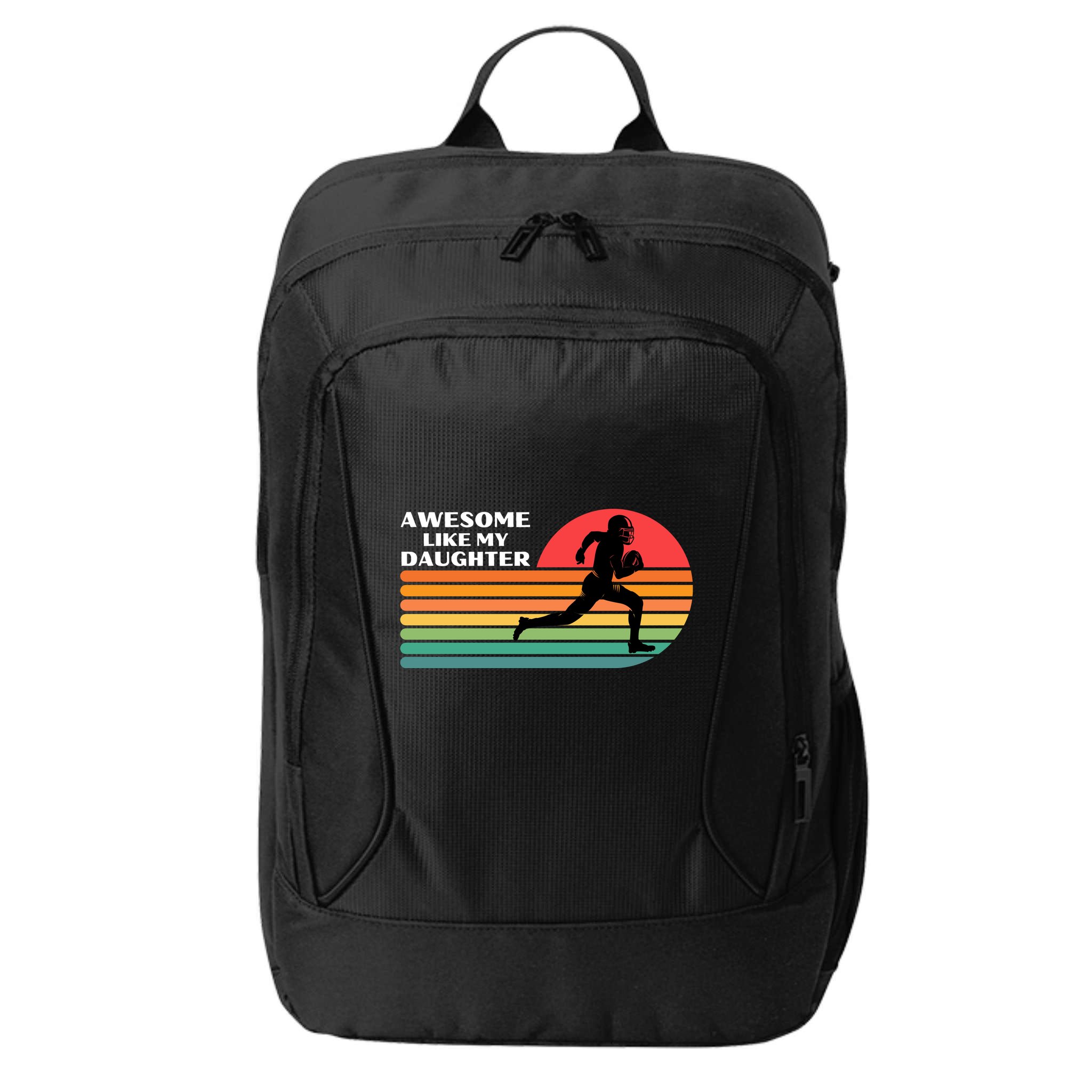 Awesome Like My Daughter Vintage Football City Backpack