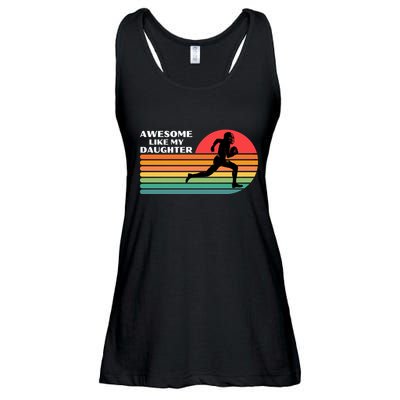 Awesome Like My Daughter Vintage Football Ladies Essential Flowy Tank