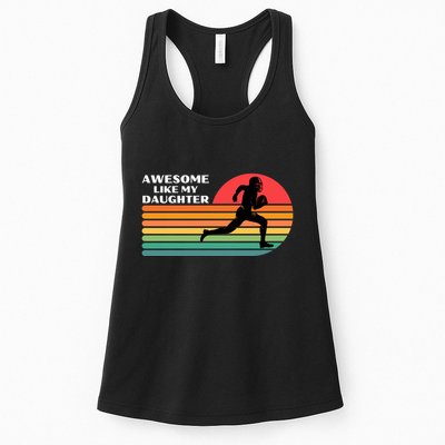 Awesome Like My Daughter Vintage Football Womens Tank Top