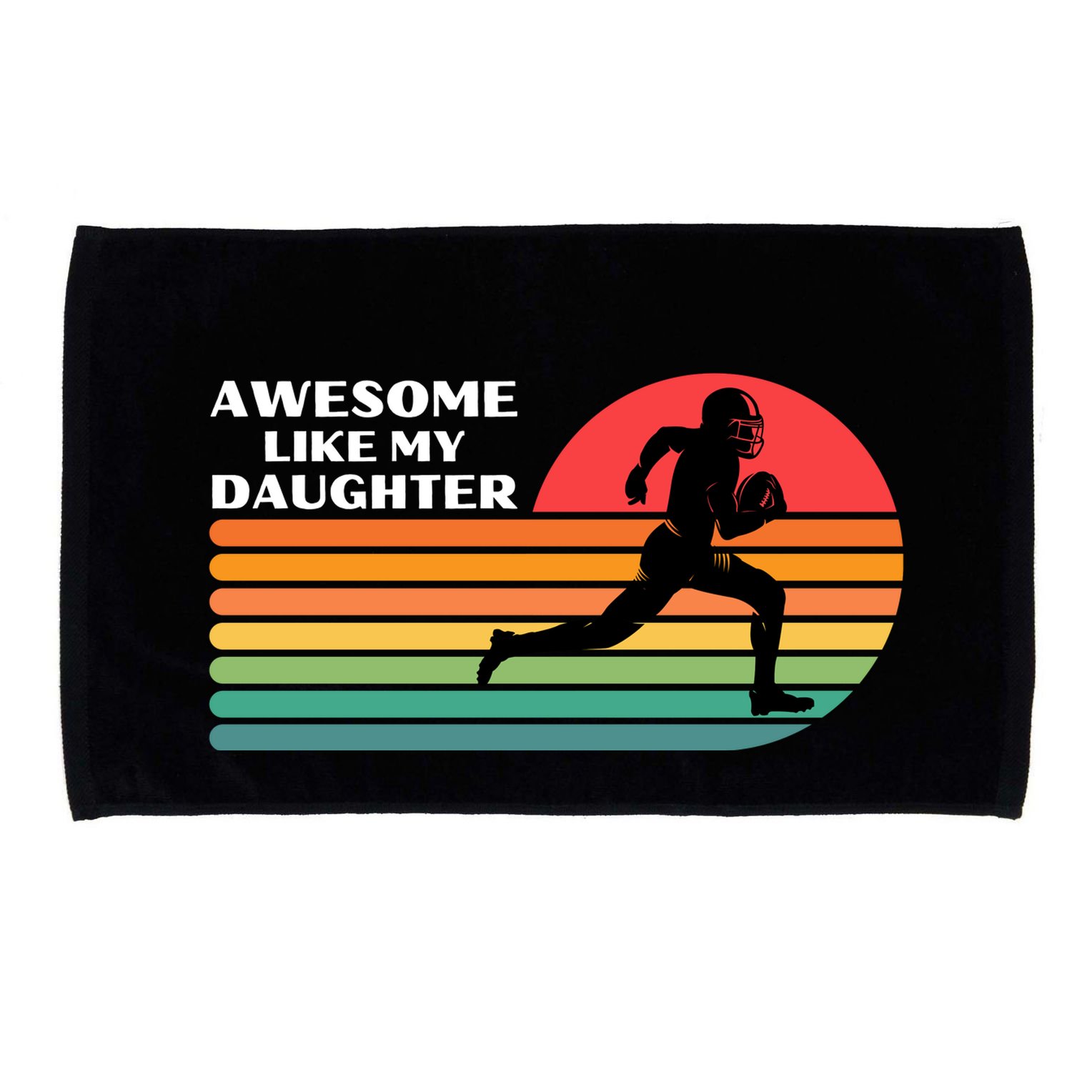 Awesome Like My Daughter Vintage Football Microfiber Hand Towel
