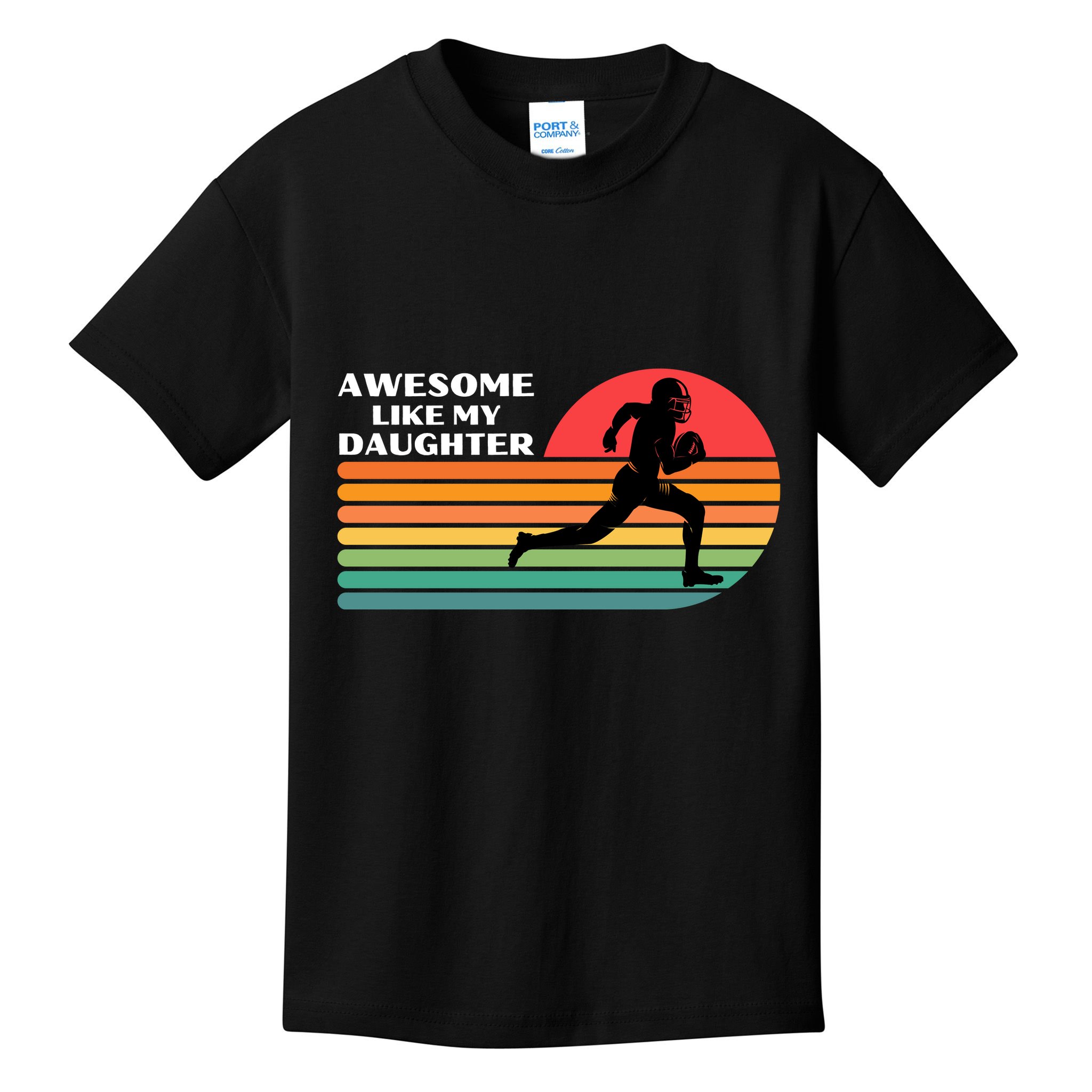 Awesome Like My Daughter Vintage Football Kids T-Shirt