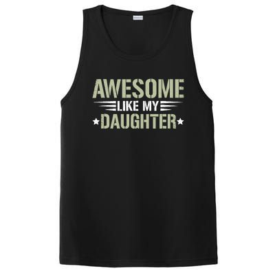 Awesome Like My Daughter Funny Dad Saying Graphic PosiCharge Competitor Tank