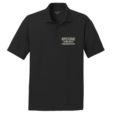 Awesome Like My Daughter Funny Dad Saying Graphic PosiCharge RacerMesh Polo