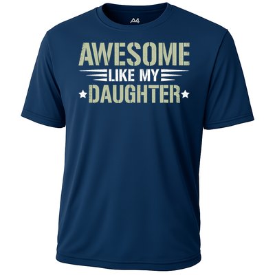 Awesome Like My Daughter Funny Dad Saying Graphic Cooling Performance Crew T-Shirt