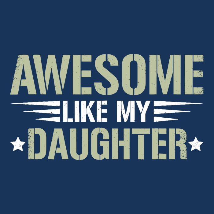 Awesome Like My Daughter Funny Dad Saying Graphic Full-Length Apron With Pockets