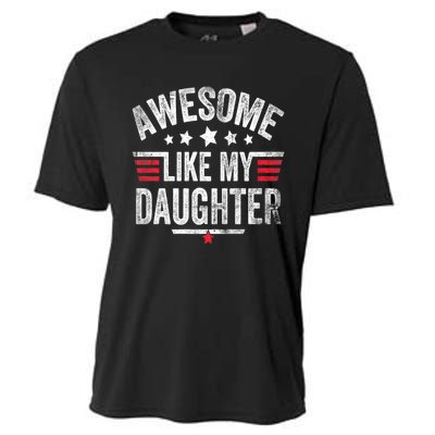 Awesome Like My Daughter Vintage Funny Dad Fathers Day Cooling Performance Crew T-Shirt