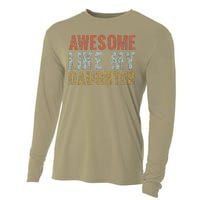 Awesome Like My Daughter Girl Dad Gift Papa Father Day Cooling Performance Long Sleeve Crew