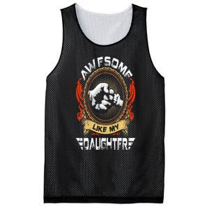 Awesome Like My Daughter Father Funny Fathers Day Dad Mesh Reversible Basketball Jersey Tank