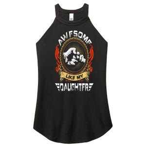 Awesome Like My Daughter Father Funny Fathers Day Dad Women's Perfect Tri Rocker Tank