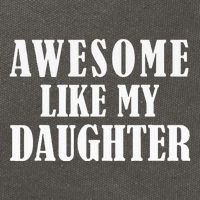 Awesome Like My Daughter Funny Father's Day Gift Dad Cotton Canvas Backpack