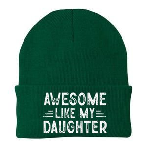 Awesome Like My Daughter Dad Joke Fathers Day Dad Knit Cap Winter Beanie