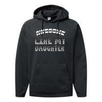 Awesome Like My Daughter Men Funny Fathers Day Dad Performance Fleece Hoodie