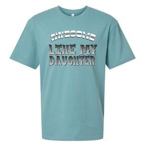 Awesome Like My Daughter Men Funny Fathers Day Dad Sueded Cloud Jersey T-Shirt