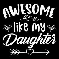 Awesome Like My Daughter Funny Fathers Day Dad Papa Men 7-Panel Snapback Hat