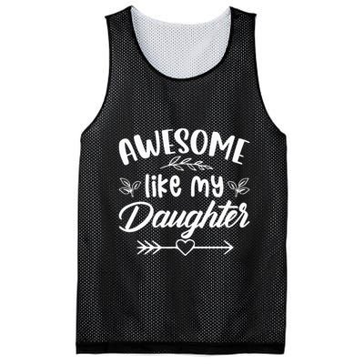 Awesome Like My Daughter Funny Fathers Day Dad Papa Men Mesh Reversible Basketball Jersey Tank