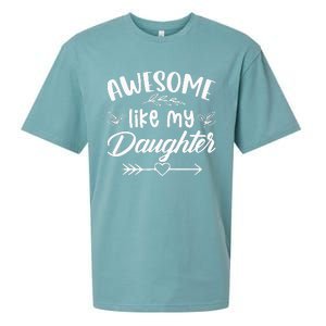 Awesome Like My Daughter Funny Fathers Day Dad Papa Men Sueded Cloud Jersey T-Shirt