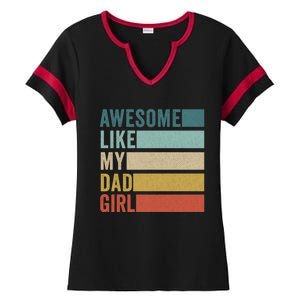 Awesome Like My Dad Gift Ladies Halftime Notch Neck Tee