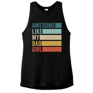 Awesome Like My Dad Gift Ladies PosiCharge Tri-Blend Wicking Tank