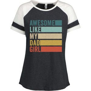 Awesome Like My Dad Gift Enza Ladies Jersey Colorblock Tee