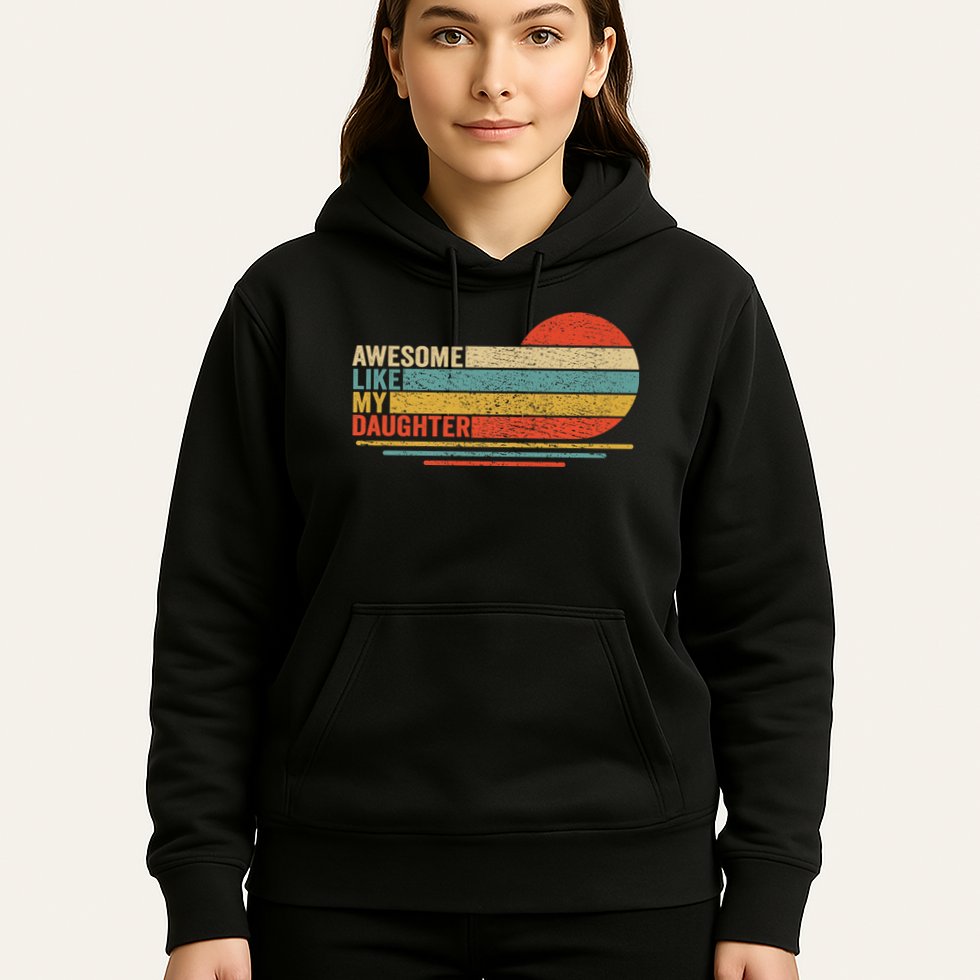 Awesome Like My Daughter Retro Funny Dad Fathers Day Hoodie