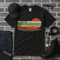 Awesome Like My Daughter Retro Funny Dad Fathers Day Tall T-Shirt