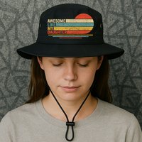 Awesome Like My Daughter Retro Funny Dad Fathers Day Bucket Hat
