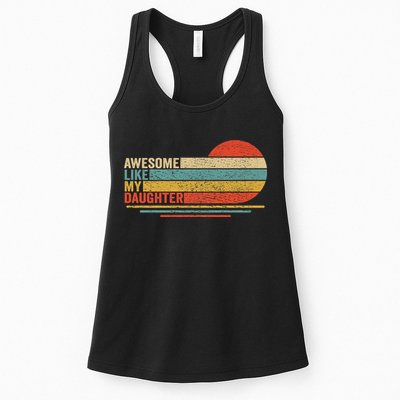 Awesome Like My Daughter Retro Funny Dad Fathers Day Womens Tank Top