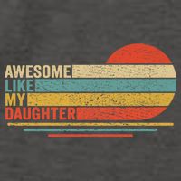 Awesome Like My Daughter Retro Funny Dad Fathers Day Vector Backpack