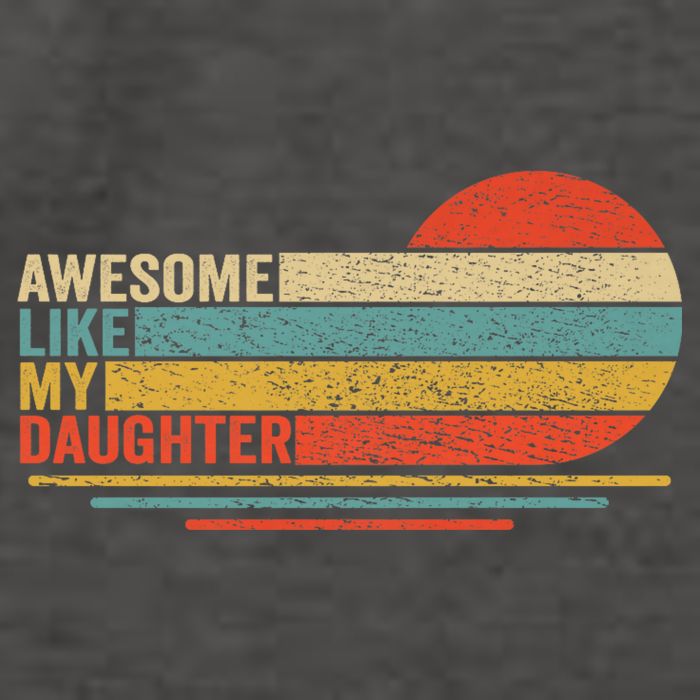 Awesome Like My Daughter Retro Funny Dad Fathers Day Vector Backpack