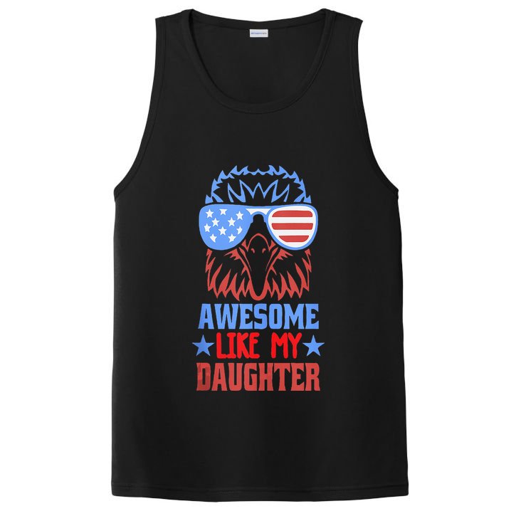 Awesome Like My Daughter Funny Fathers Day & 4th Of July PosiCharge Competitor Tank