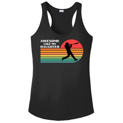 Awesome Like My Daughter Vintage Baseball Ladies PosiCharge Competitor Racerback Tank