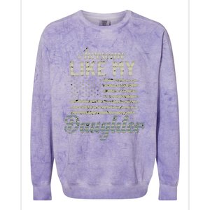 Awesome Like My Daughters Family Lovers Funny Fathers Day Colorblast Crewneck Sweatshirt