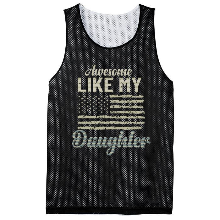 Awesome Like My Daughters Family Lovers Funny Fathers Day Mesh Reversible Basketball Jersey Tank