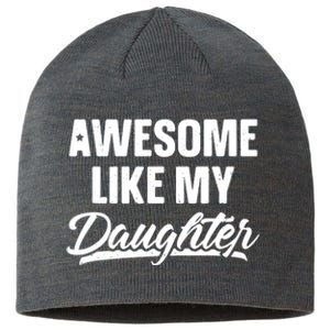 AWESOME LIKE MY TWO DAUGHTERS Father's Day Dad Men Him Gift Sustainable Beanie