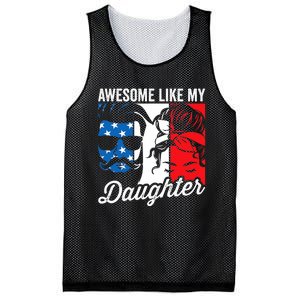 Awesome Like My Daughter FatherS Day For Dad From Daughter Mesh Reversible Basketball Jersey Tank