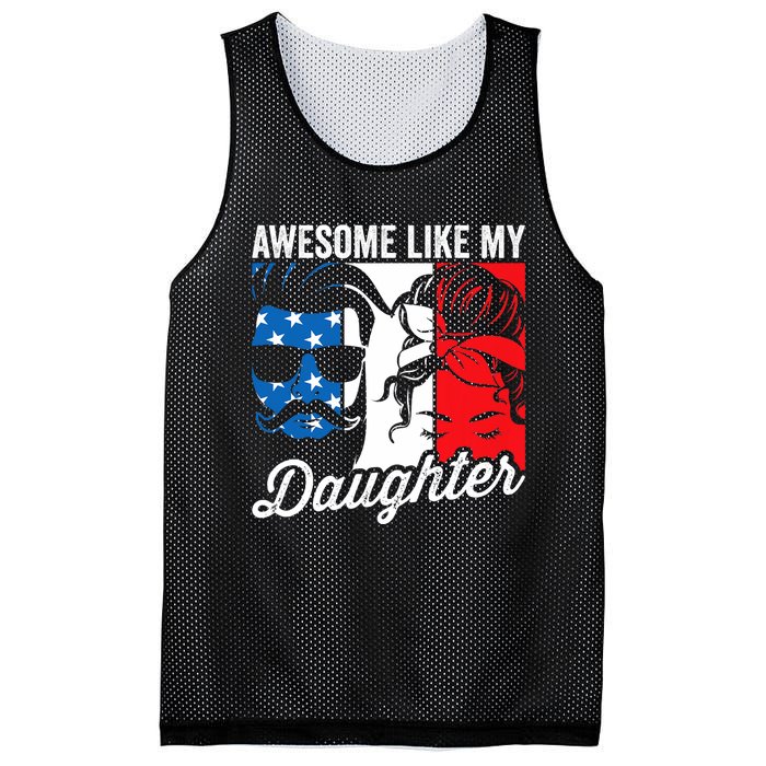 Awesome Like My Daughter FatherS Day For Dad From Daughter Mesh Reversible Basketball Jersey Tank