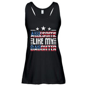 Awesome Like My Daughter FatherS Day From Daughter Usa Flag Ladies Essential Flowy Tank