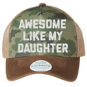 Awesome Like My Daughter FatherS Day Funny Dad And Daughter Legacy Tie Dye Trucker Hat