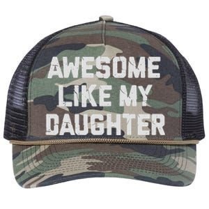 Awesome Like My Daughter FatherS Day Funny Dad And Daughter Retro Rope Trucker Hat Cap