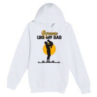 Awesome Like My Dad Dada Daddy Bruh Graphic Funny Father Day Premium Pullover Hoodie